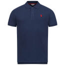 U.S. POLO ASSN. Herren Poloshirt zweifarbig Basic P001 Navy-Rot-Größe XL - Gr. XL