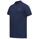 U.S. POLO ASSN. Herren Poloshirt zweifarbig Basic P001 Navy-Rot-Größe XL - Gr. XL