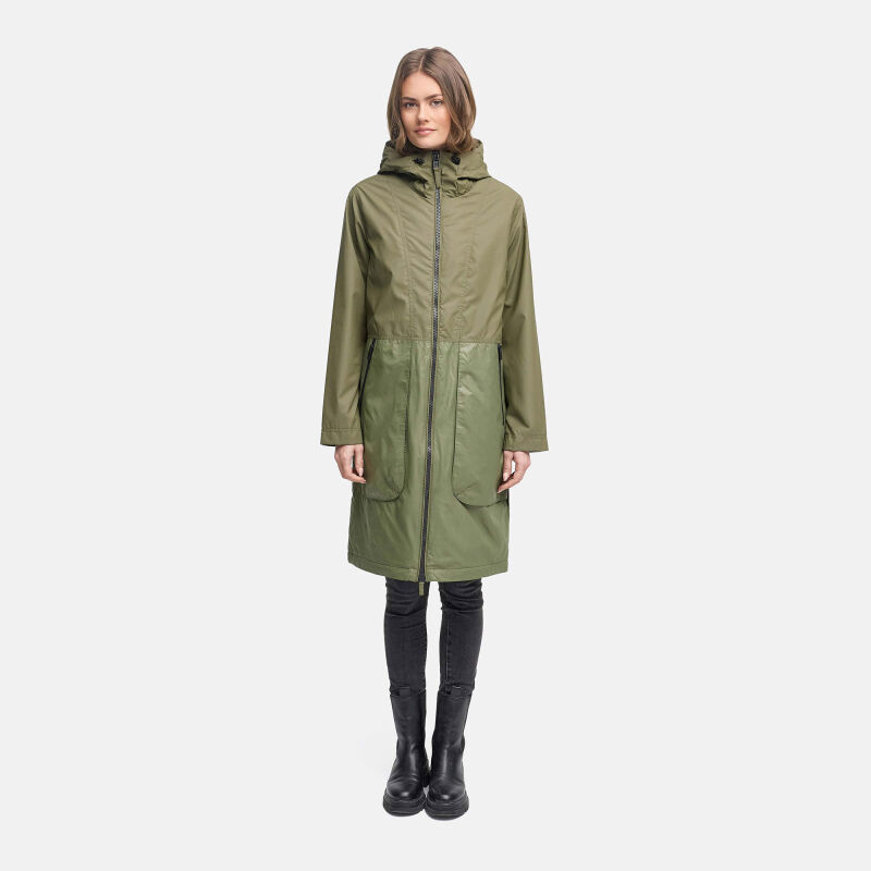 Navahoo Edelumhang Damen Parka N126 Olive Leaf Größe S - Gr.36