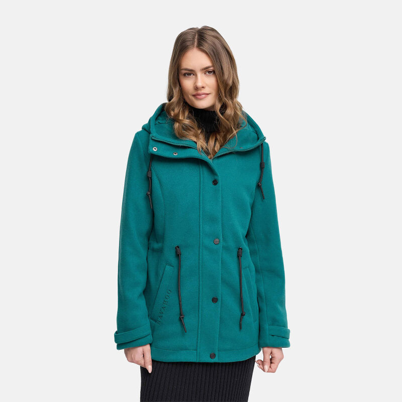 Navahoo Lächelstern Damenjacke in Woll-Optik gefüttert N129 Ocean Green Größe XS - Gr.34