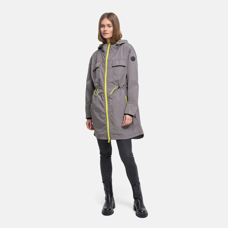 Marikoo Trüffelbonbon Damen Mantel N133 Grey Größe XXXL - Gr.46