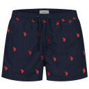 U.S. POLO ASSN. Herren Schwimmshorts Badehose P026 Navy-Rot Größe XL - Gr. XL