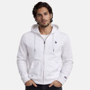 U.S. POLO ASSN. Herren Sweatjacke Hoodie P027 Weiss-Navy-Größe S - Gr. S