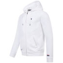 U.S. POLO ASSN. Herren Sweatjacke Hoodie P027 Weiss-Navy-Größe S - Gr. S