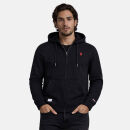U.S. POLO ASSN. Herren Sweatjacke Hoodie P027 Schwarz-Rot-Größe S - Gr. S