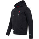 U.S. POLO ASSN. Herren Sweatjacke Hoodie P027 Schwarz-Rot-Größe S - Gr. S