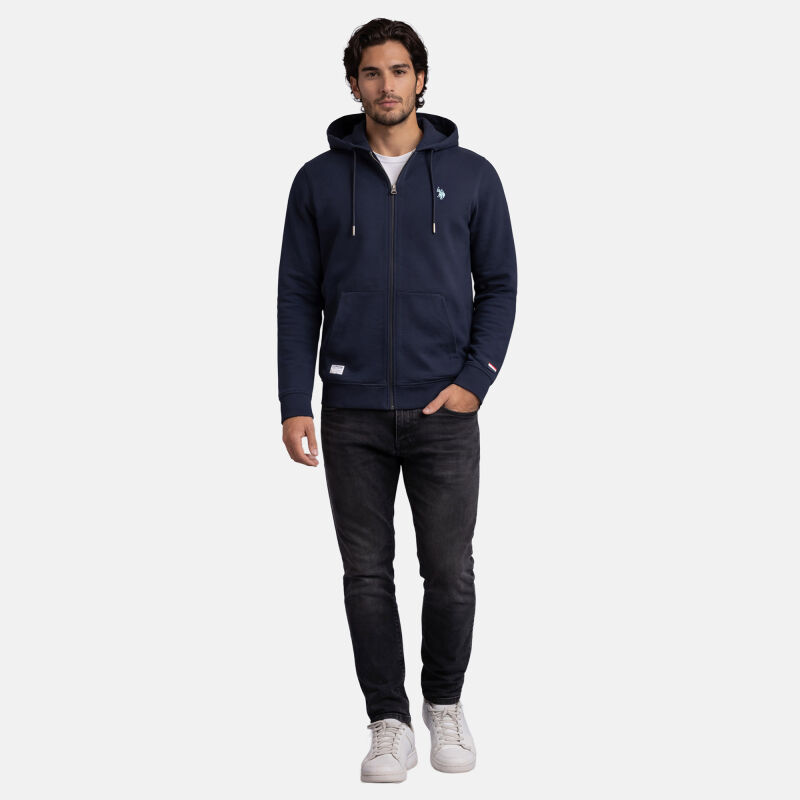 U.S. POLO ASSN. Herren Sweatjacke Hoodie P027 Navy-Royal-Größe S - Gr. S