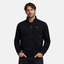 U.S. POLO ASSN. Herren Sweatjacke P028 Schwarz-Rot-Größe S - Gr. S