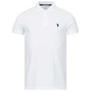 U.S. POLO ASSN. Herren Poloshirt P029 Weiss-Navy-Größe S - Gr. S
