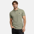 U.S. POLO ASSN. Herren Poloshirt P029 Olive-Navy-Größe M - Gr. M