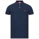 U.S. POLO ASSN. Herren Poloshirt P029 Navy-Rot-Größe M - Gr. M