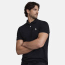 U.S. POLO ASSN. Herren Poloshirt P029 Schwarz-Weiss-Größe M - Gr. M