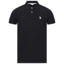 U.S. POLO ASSN. Herren Poloshirt P029 Schwarz-Weiss-Größe M - Gr. M