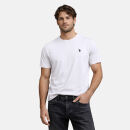 U.S. POLO ASSN Herren T-Shirt P030 Weiss-Schwarz-Größe M - Gr. M