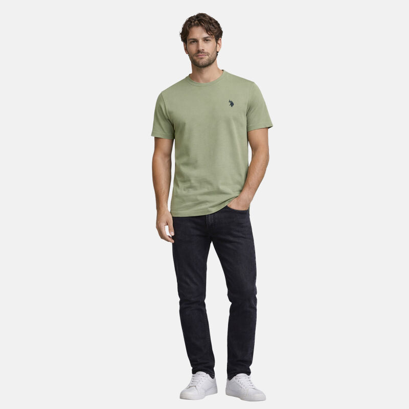 U.S. POLO ASSN Herren T-Shirt P030 Olive-Navy-Größe S - Gr. S