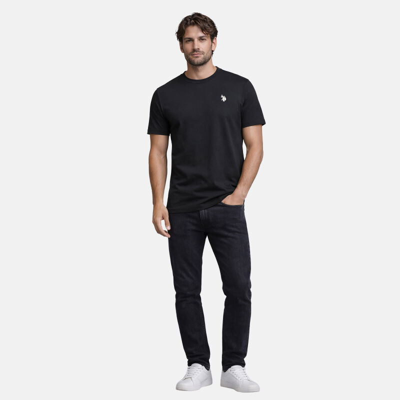 U.S. POLO ASSN Herren T-Shirt P030 Schwarz-Weiss-Größe M - Gr. M