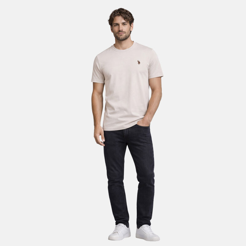 U.S. POLO ASSN Herren T-Shirt P030 Sand-Braun-Größe M - Gr. M