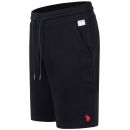 U.S. POLO ASSN. Herren Sweatshorts P031 Schwarz-Rot-Größe S - Gr. S