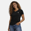 U.S. POLO ASSN. Damen T-Shirt rundhals P032 Schwarz-Weiss-Größe S - Gr. S