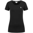 U.S. POLO ASSN. Damen T-Shirt rundhals P032 Schwarz-Weiss-Größe S - Gr. S