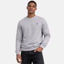 U.S. POLO ASSN. Herren Sweatshirt rundhals P033 GrauMelange--Blau Größe XXL - Gr. 2XL