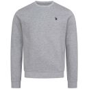 U.S. POLO ASSN. Herren Sweatshirt rundhals P033 GrauMelange--Blau Größe XXL - Gr. 2XL