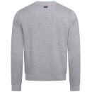 U.S. POLO ASSN. Herren Sweatshirt rundhals P033 GrauMelange--Blau Größe XXL - Gr. 2XL