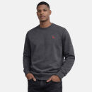 U.S. POLO ASSN. Herren Sweatshirt rundhals P033 AnthrazitMelange-Rot Größe L - Gr. L