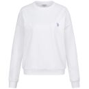 U.S. POLO ASSN. Damen Sweatshirt P034 Weiss-Lila Größe L - Gr. L