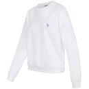 U.S. POLO ASSN. Damen Sweatshirt P034 Weiss-Lila Größe L - Gr. L