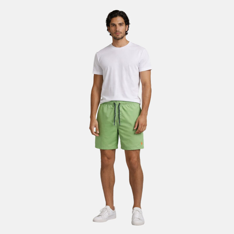 U.S. POLO ASSN. Herren Schwimmshorts P036 Grün-Orange Größe L - Gr. L