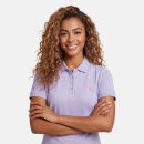 U.S. POLO ASSN. Damen Poloshirt zweifarbig P007 Lila-Lachs-Größe S - Gr. S