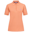U.S. POLO ASSN. Damen Poloshirt zweifarbig P007 Lachs-Lila-Größe S - Gr. S
