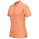 U.S. POLO ASSN. Damen Poloshirt zweifarbig P007 Lachs-Lila-Größe S - Gr. S