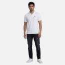 U.S. POLO ASSN. Herren Poloshirt mit offenem Kragen P038 Weiss-Navy-Größe XL - Gr. XL