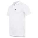 U.S. POLO ASSN. Herren Poloshirt mit offenem Kragen P038 Weiss-Navy-Größe XL - Gr. XL