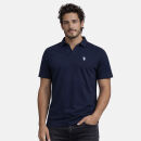 U.S. POLO ASSN. Herren Poloshirt mit offenem Kragen P038 Navy-Hellblau-Größe XL - Gr. XL