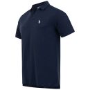 U.S. POLO ASSN. Herren Poloshirt mit offenem Kragen P038 Navy-Hellblau-Größe XL - Gr. XL