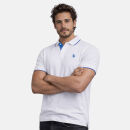 U.S. POLO ASSN. Herren Poloshirt Shortsleeve P040 Weiss-Royal-Größe XXL - Gr. 2XL