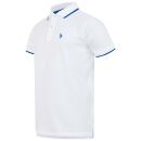 U.S. POLO ASSN. Herren Poloshirt Shortsleeve P040 Weiss-Royal-Größe XXL - Gr. 2XL