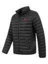U.S. POLO ASSN. Herren Steppjacke P041 Schwarz-Rot-Größe M - Gr. M