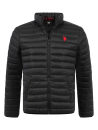 U.S. POLO ASSN. Herren Steppjacke P041 Schwarz-Rot-Größe L - Gr. L