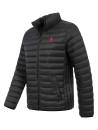 U.S. POLO ASSN. Herren Steppjacke P041 Schwarz-Rot-Größe L - Gr. L