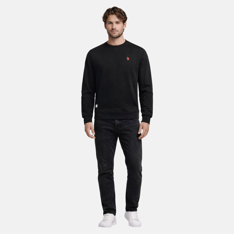 U.S. POLO ASSN. Herren Sweatshirt P042 Schwarz-Rot-Größe XXXL - Gr. 3XL