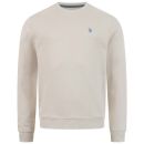 U.S. POLO ASSN. Herren Sweatshirt P042 Sand-Blau-Größe M - Gr. M