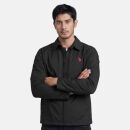 U.S. POLO ASSN. Herren Jacke P044 Schwarz-Rot-Größe 54 - Gr. XXL