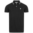 U.S. POLO ASSN. Herren Poloshirt Shortsleeve P040 Schwarz-Beige-Größe M - Gr. M