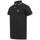 U.S. POLO ASSN. Herren Poloshirt Shortsleeve P040 Schwarz-Beige-Größe M - Gr. M