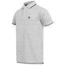 U.S. POLO ASSN. Herren Poloshirt Shortsleeve P040 Grau-Melange-Navy-Größe XXL - Gr. 2XL