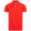 U.S. POLO ASSN. Herren Poloshirt Shortsleeve P040 Rot-Royal-Größe M - Gr. M